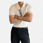 Eloura | Men's Linen Short Sleeves Polo