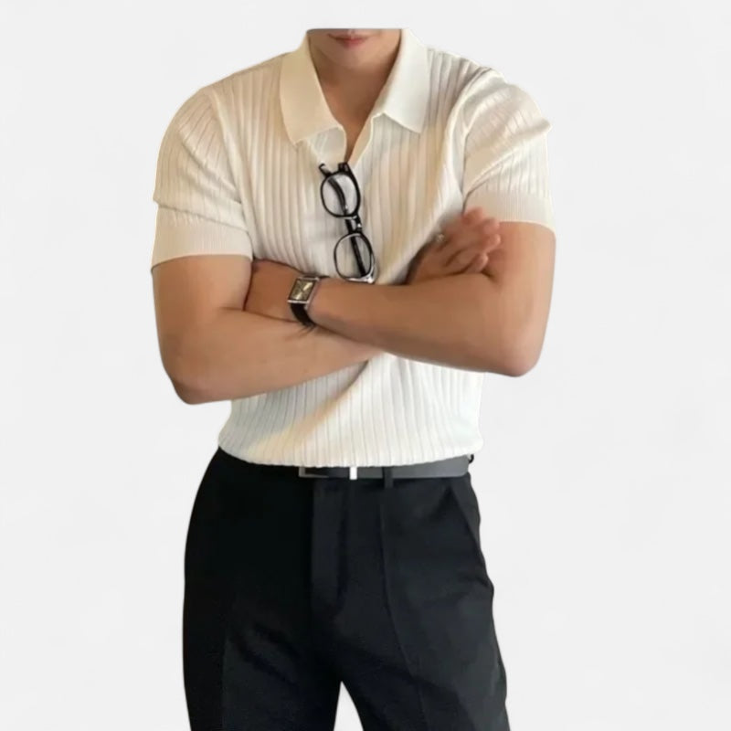 Eloura | Men's Linen Short Sleeves Polo