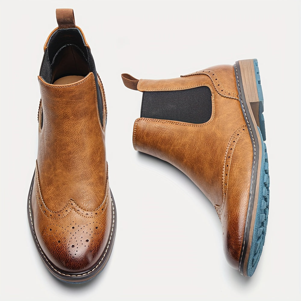 Eloura | Men’s Brogue Chelsea Boots – Classic Craft, Modern Edge