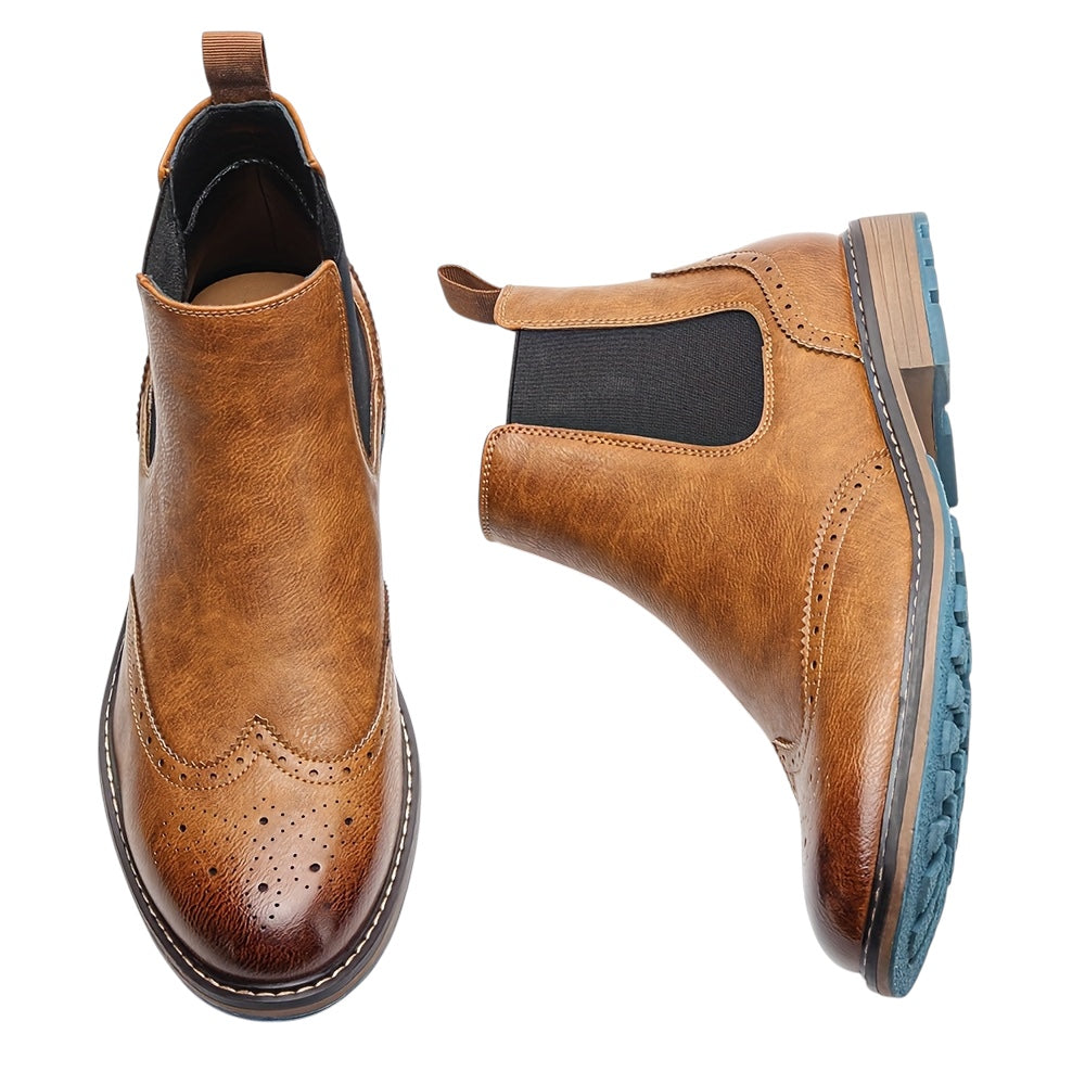 Eloura | Men’s Brogue Chelsea Boots – Classic Craft, Modern Edge