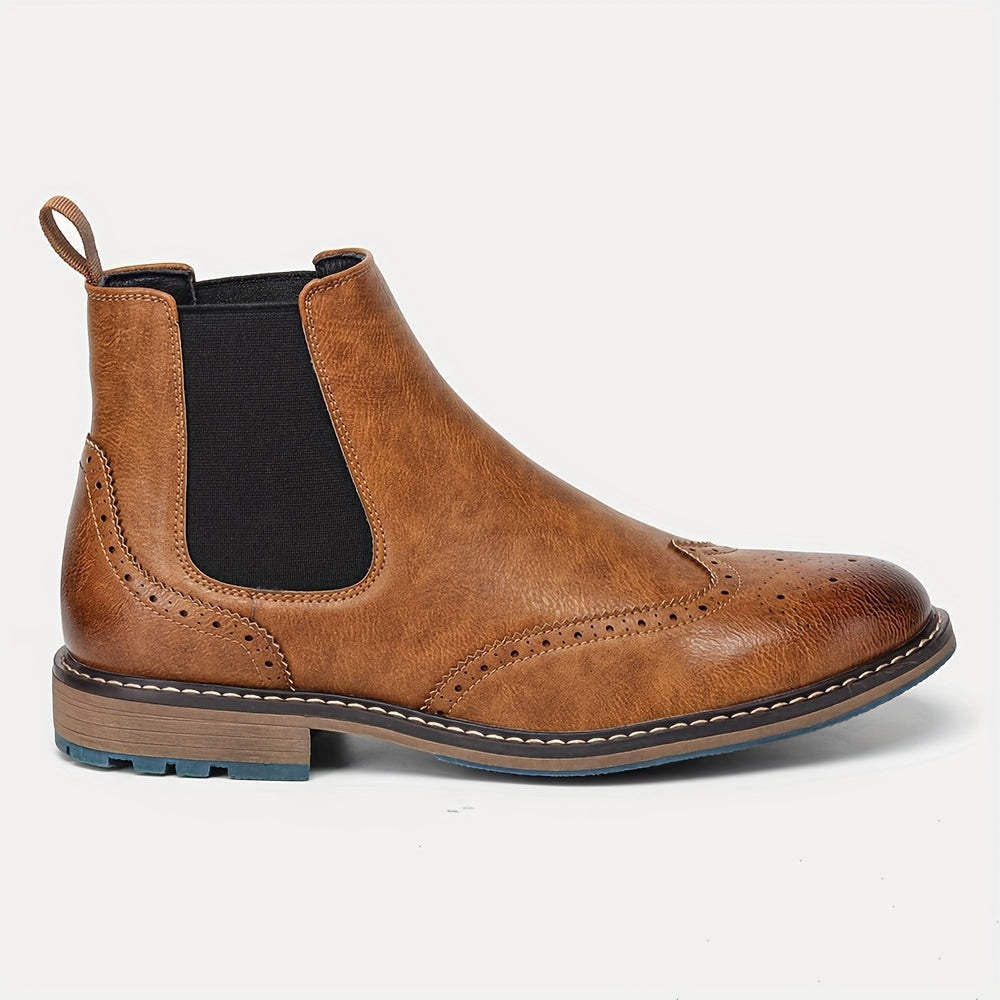 Eloura | Men’s Brogue Chelsea Boots – Classic Craft, Modern Edge