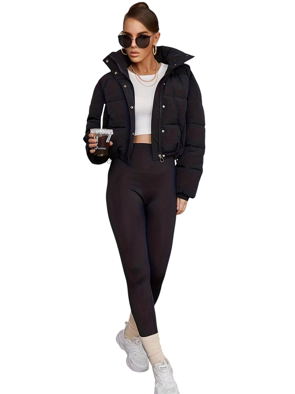 Eloura | Women’s Cropped Puffer Coat – Sporty, Sleek & Winter-Ready