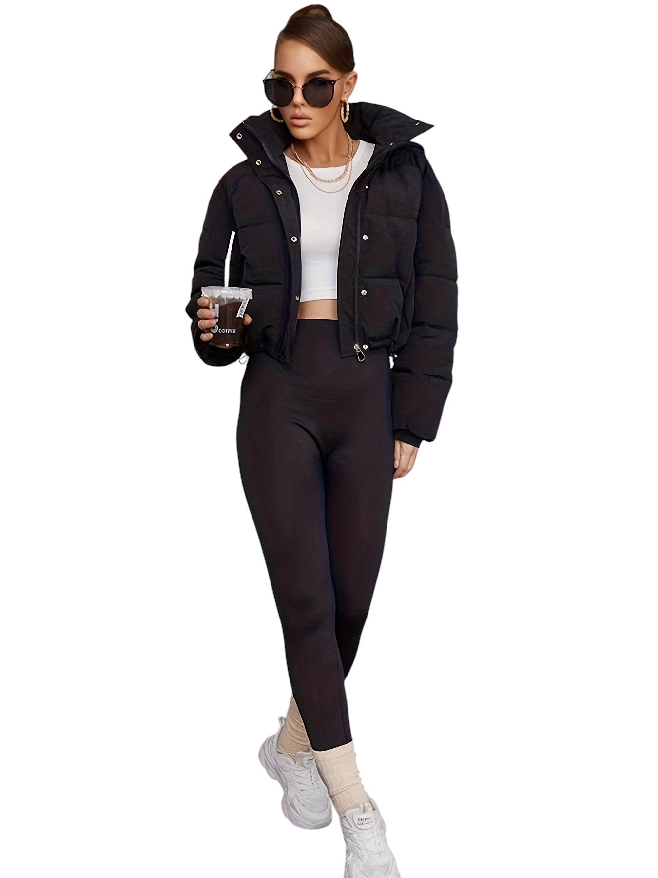 Eloura | Women’s Cropped Puffer Coat – Sporty, Sleek & Winter-Ready