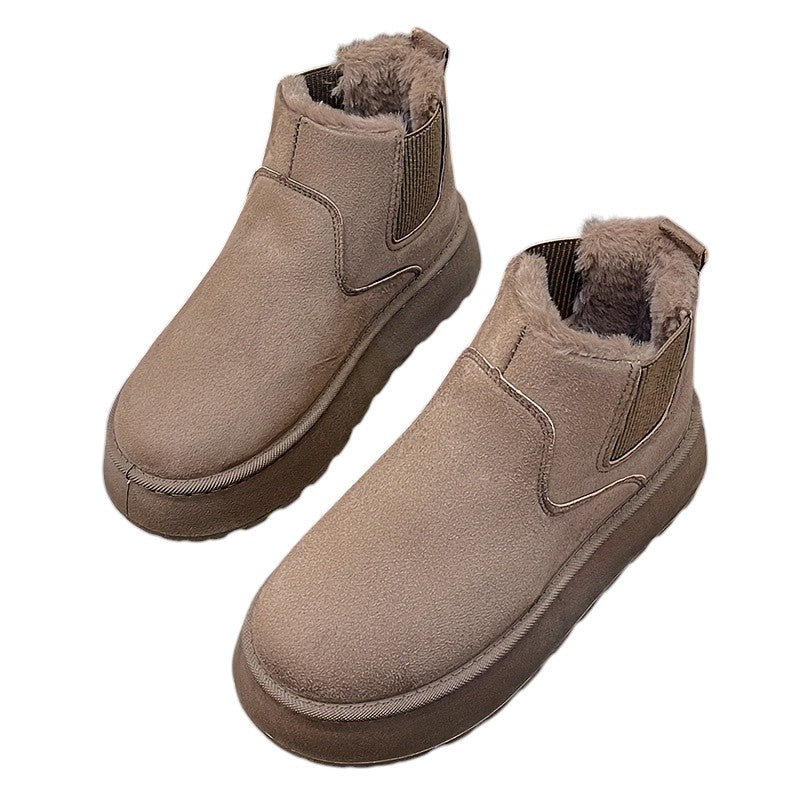 Eloura | Women’s Cozy Plush-Lined Winter Slip-On Boots – Warm, Soft & Easy-Wear Comfort