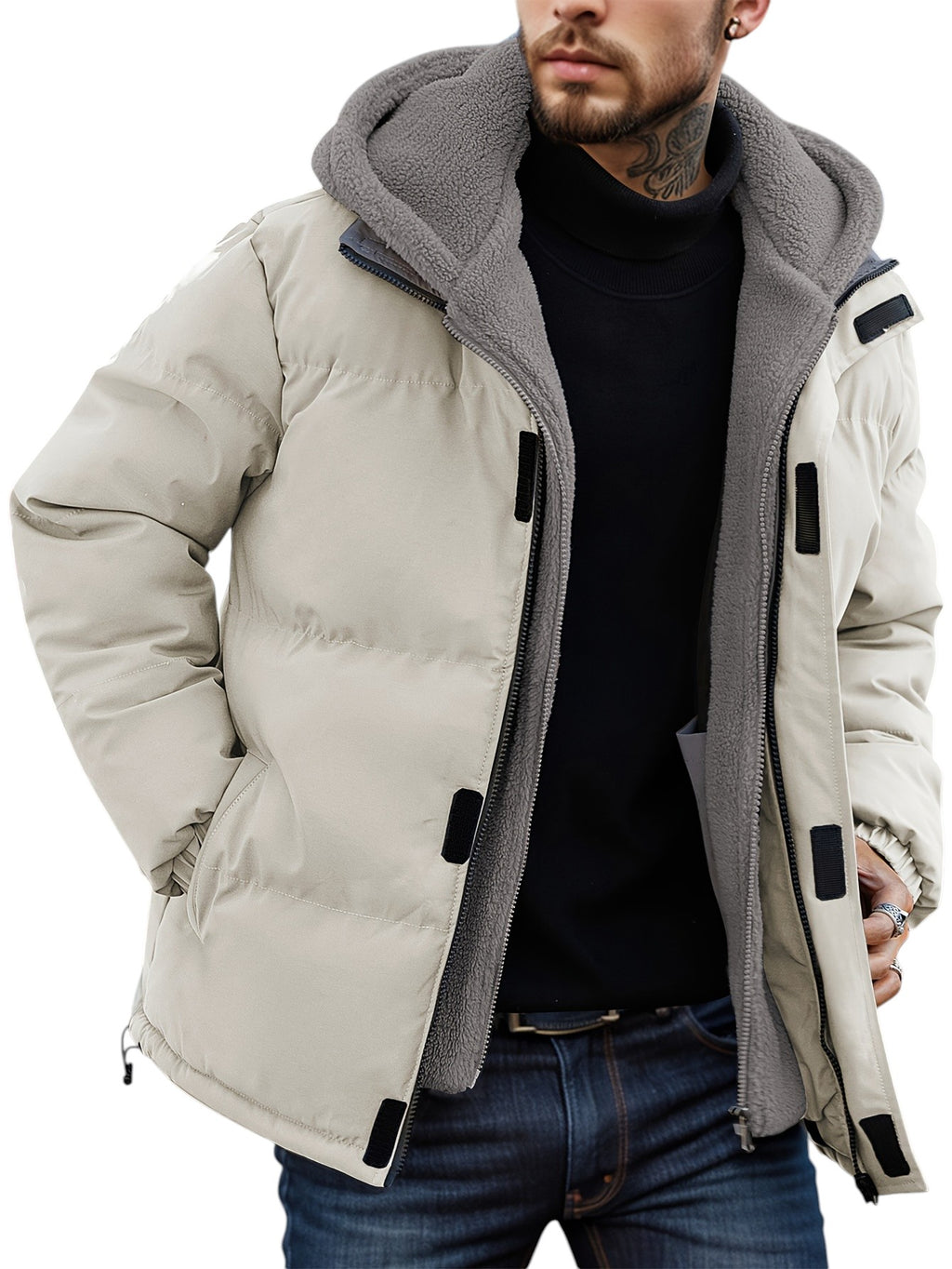 Eloura | Men’s Sherpa-Lined Winter Jacket– Ultimate Warmth, Urban Edge